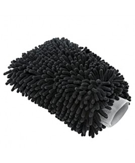 Elite Deluxe super premium Chenille microfiber wash mitt - black / zwart
